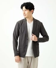 MKDJC03090 MK MICHEL KLEIN HOMME(MKミッシェルクランオム) 【洗える/ストレッチ】クラフトヨウリュウジャケット ダークグレー