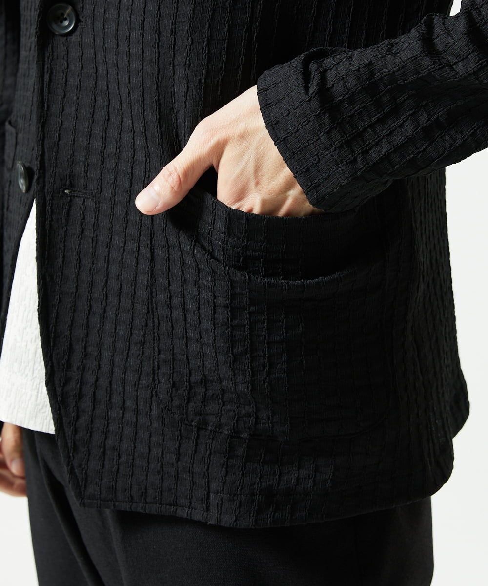 MKDJC03090 MK MICHEL KLEIN HOMME(MKミッシェルクランオム) クラフトヨウリュウジャケット ブラック