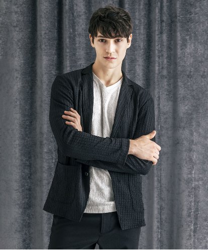 MKDJC03090 MK MICHEL KLEIN HOMME 【洗える/ストレッチ】クラフトヨウリュウジャケット