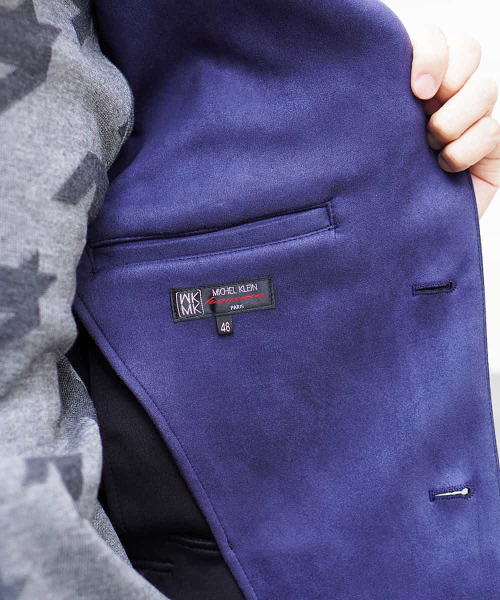MKDJI54170 MK MICHEL KLEIN HOMME(MKミッシェルクランオム) コンバーチブルジャケット / ポンチスエード ネイビー