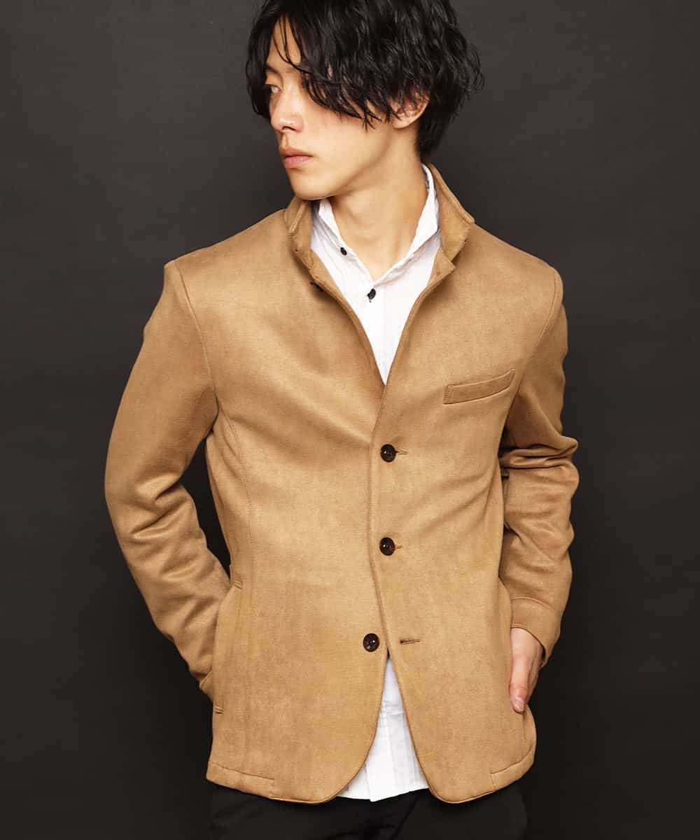 MKDJI54170 MK MICHEL KLEIN HOMME(MKミッシェルクランオム) コンバーチブルジャケット / ポンチスエード ベージュ