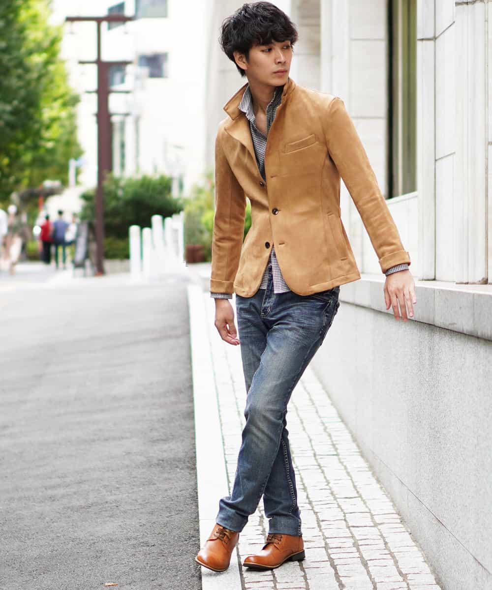 MKDJI54170 MK MICHEL KLEIN HOMME(MKミッシェルクランオム) コンバーチブルジャケット / ポンチスエード ベージュ