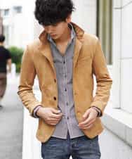 MKDJI54170 MK MICHEL KLEIN HOMME(MKミッシェルクランオム) コンバーチブルジャケット / ポンチスエード ベージュ