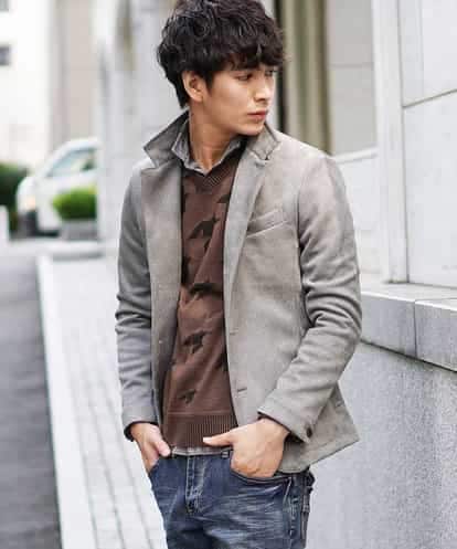 MKDJI54170 MK MICHEL KLEIN HOMME コンバーチブルジャケット / ポンチスエード