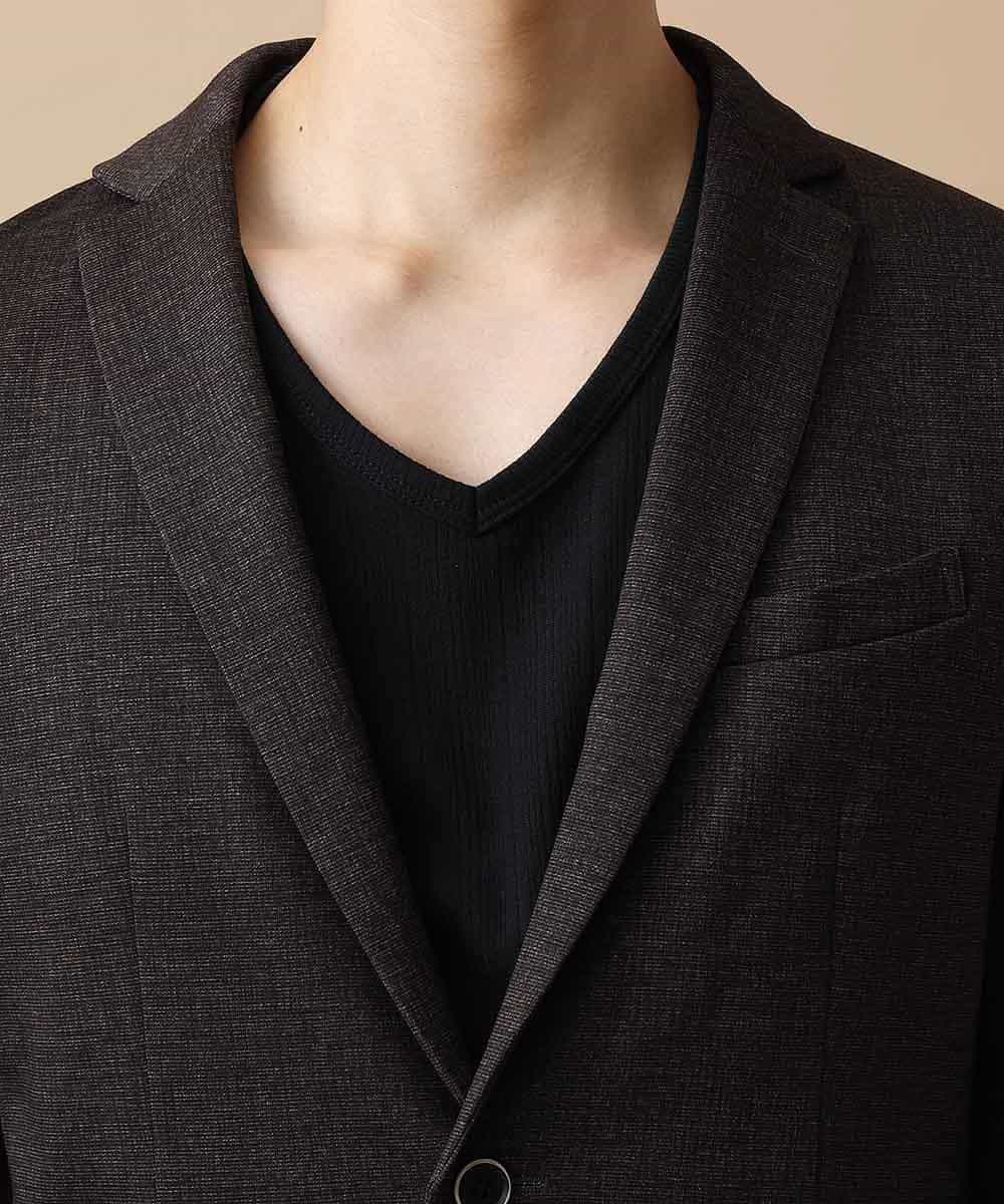 MKDJJ51150 MK MICHEL KLEIN HOMME(MKミッシェルクランオム) セットアップ対応 ジャケット／TEC EASY LIGHT ラッセル ブラウン