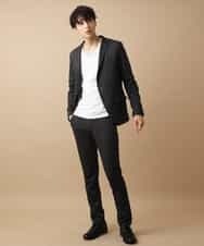 MKDJJ52150 MK MICHEL KLEIN HOMME(MKミッシェルクランオム) セットアップ対応 ジャケット／TEC EASY LIGHT チェック ブラウン