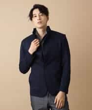 MKDJJ72180 MK MICHEL KLEIN HOMME(MKミッシェルクランオム) ジャケット／フロートインレーシルケット ブルーネイビー