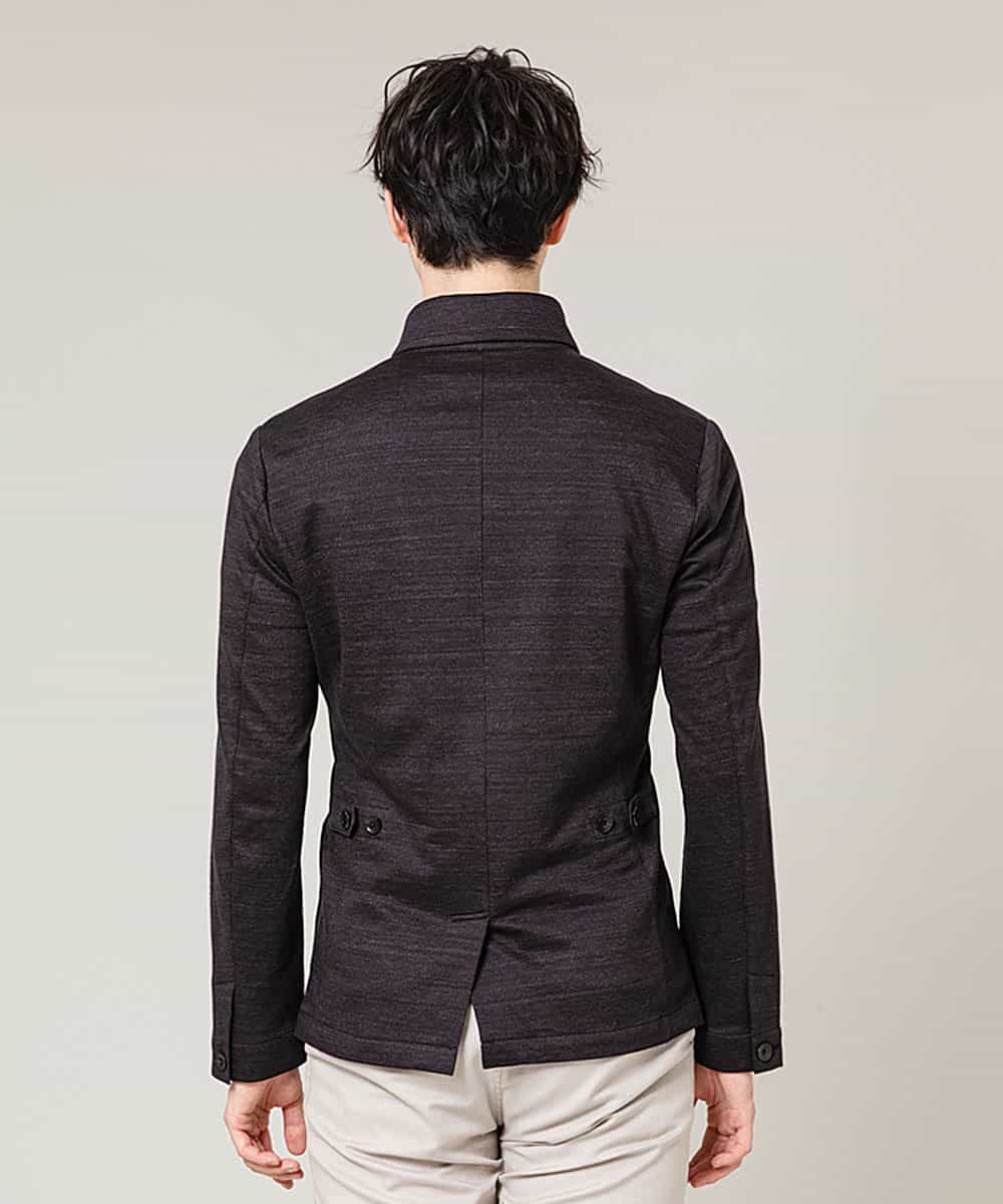 MKDJJ72180 MK MICHEL KLEIN HOMME(MKミッシェルクランオム) ジャケット／フロートインレーシルケット ネイビー
