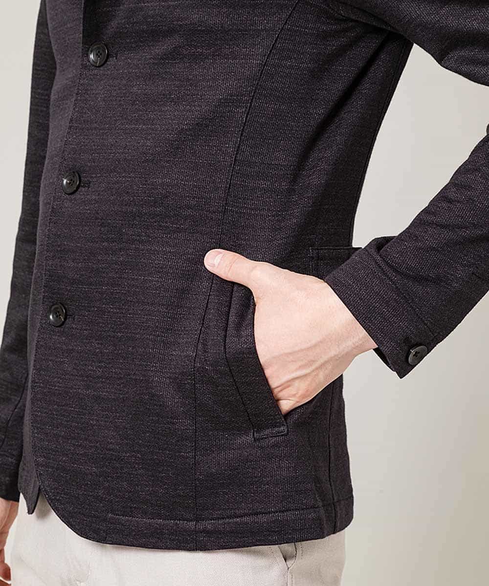 MKDJJ72180 MK MICHEL KLEIN HOMME(MKミッシェルクランオム) ジャケット／フロートインレーシルケット ネイビー