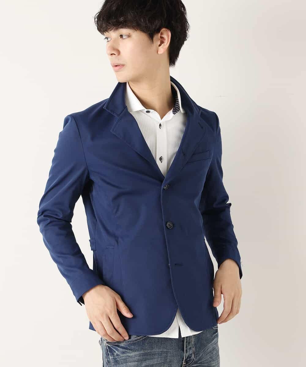 MKDKA90230 MK MICHEL KLEIN HOMME(MKミッシェルクランオム) ジャケット／ハッスイスパン ブルー
