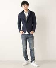 MKDKA90230 MK MICHEL KLEIN HOMME(MKミッシェルクランオム) ジャケット／ハッスイスパン ネイビー