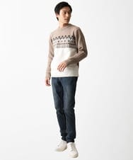 MKFAC37089 MK MICHEL KLEIN HOMME(MKミッシェルクランオム) MKHフェアアイルジャガードニット ネイビー