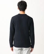 MKFAC37089 MK MICHEL KLEIN HOMME(MKミッシェルクランオム) MKHフェアアイルジャガードニット ネイビー