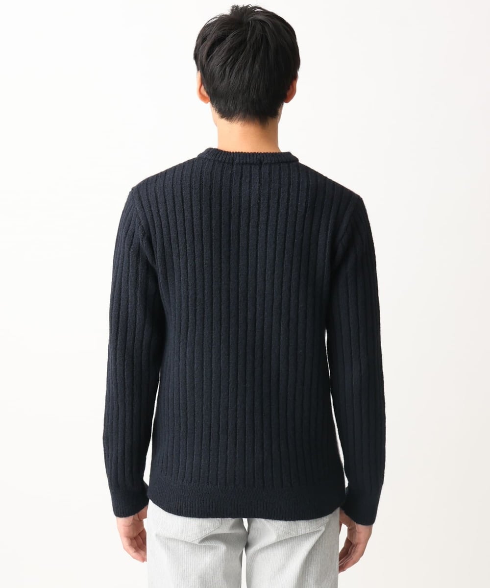 MKFAC37089 MK MICHEL KLEIN HOMME(MKミッシェルクランオム) MKHフェアアイルジャガードニット ネイビー