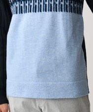 MKFAC37089 MK MICHEL KLEIN HOMME(MKミッシェルクランオム) MKHフェアアイルジャガードニット ネイビー