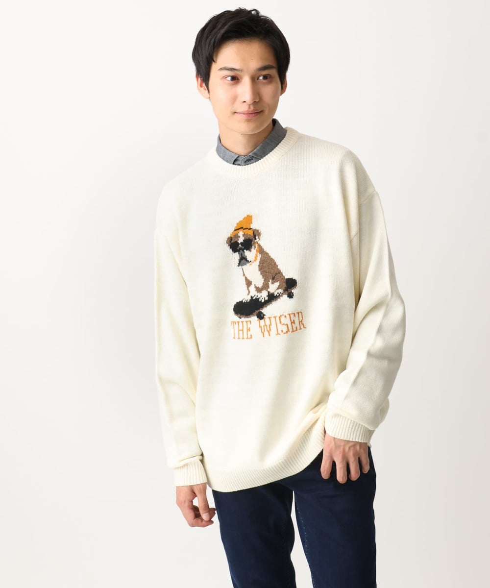 ZARA ジャガードアニマルプリント ニットセーター M - メルカリ