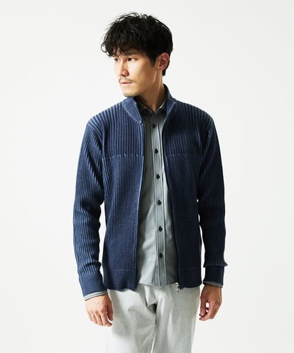 MKFAD51140 MK MICHEL KLEIN HOMME ドライバーズニット スタンドカーディガン