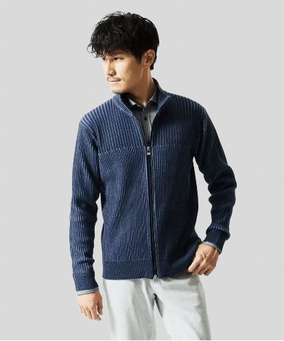 MKFAD51140 MK MICHEL KLEIN HOMME 【洗濯機で洗える/毛玉になりにくい】ドライバーズニットカーディガン