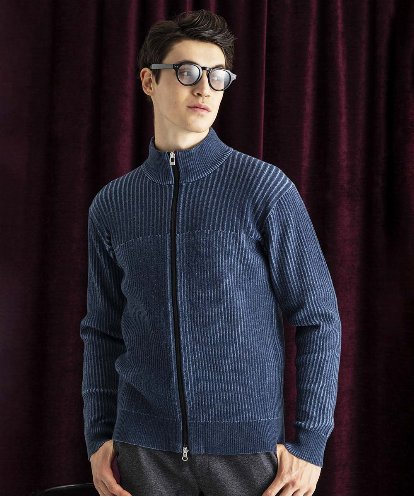 MKFAD51140 MK MICHEL KLEIN HOMME ドライバーズニット スタンドカーディガン