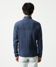 MKFAD51140 MK MICHEL KLEIN HOMME(MKミッシェルクランオム) ドライバーズニット スタンドカーディガン ブルー