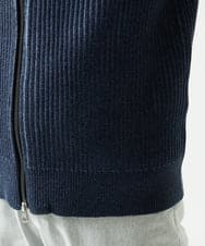 MKFAD51140 MK MICHEL KLEIN HOMME(MKミッシェルクランオム) ドライバーズニット スタンドカーディガン ブルー