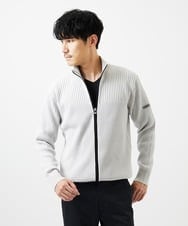 MKFAD51140 MK MICHEL KLEIN HOMME(MKミッシェルクランオム) 【洗濯機で洗える/毛玉になりにくい】ドライバーズニットカーディガン ライトグレー
