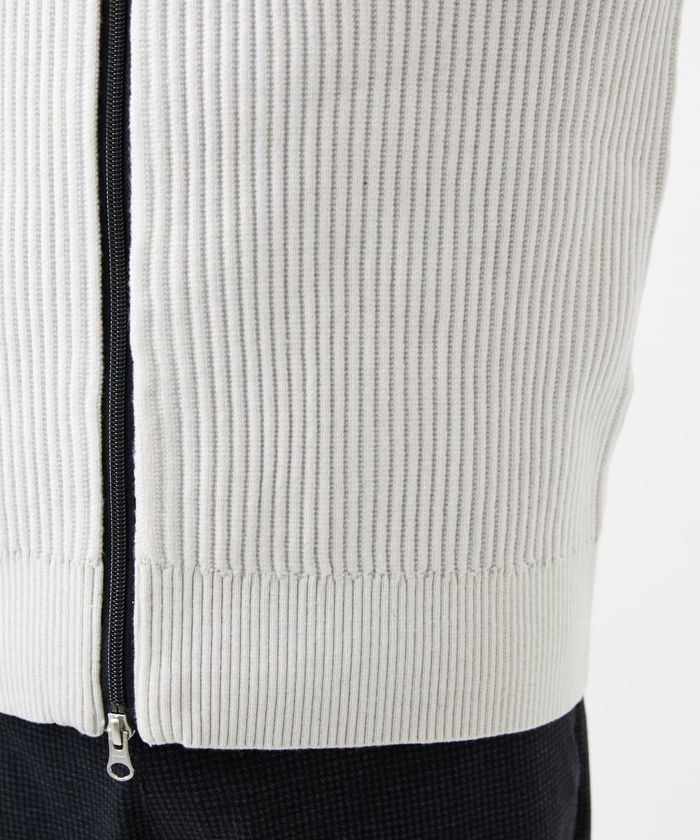 MKFAD51140 MK MICHEL KLEIN HOMME(MKミッシェルクランオム) 【洗濯機で洗える/毛玉になりにくい】ドライバーズニットカーディガン ライトグレー