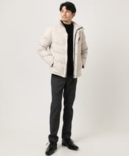 MKFAD61099 MK MICHEL KLEIN HOMME(MKミッシェルクランオム) モックネックニット / ランダムタックストライプ ブラック