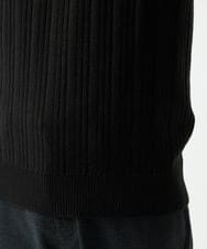 MKFAD61099 MK MICHEL KLEIN HOMME(MKミッシェルクランオム) モックネックニット / ランダムタックストライプ ブラック