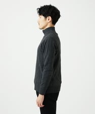 MKFAD62110 MK MICHEL KLEIN HOMME(MKミッシェルクランオム) スマートハーフジップニット / ミックスヘリンボン ダークグレー