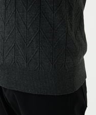 MKFAD62110 MK MICHEL KLEIN HOMME(MKミッシェルクランオム) スマートハーフジップニット / ミックスヘリンボン ダークグレー