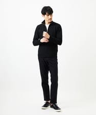 MKFAD62110 MK MICHEL KLEIN HOMME(MKミッシェルクランオム) スマートハーフジップニット / ミックスヘリンボン ブラック