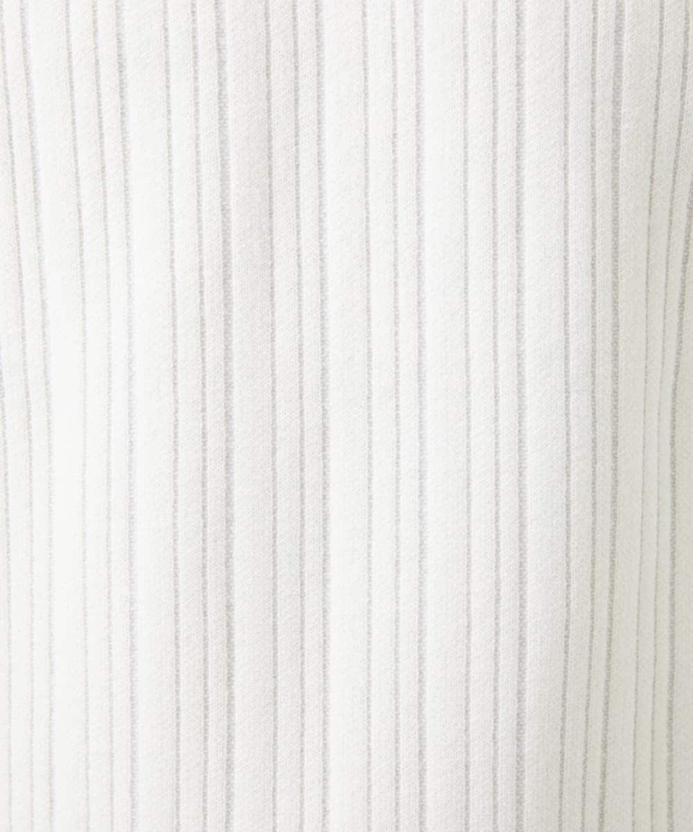 MKFAD63099 MK MICHEL KLEIN HOMME(MKミッシェルクランオム) クルーネックニット / ランダムタックストライプ ライトグレー