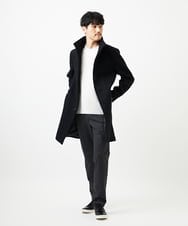 MKFAD63099 MK MICHEL KLEIN HOMME(MKミッシェルクランオム) クルーネックニット / ランダムタックストライプ ライトグレー