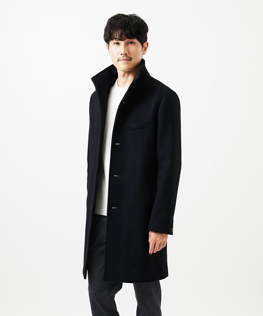 MKFAD63099 MK MICHEL KLEIN HOMME(MKミッシェルクランオム) クルーネックニット / ランダムタックストライプ ライトグレー