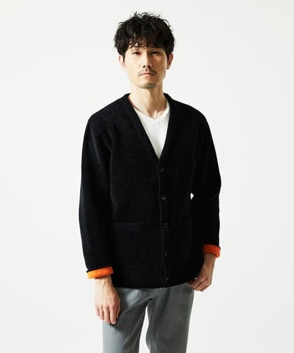 MKFAF10110 MK MICHEL KLEIN HOMME ダブルフェイス モールカーディガン