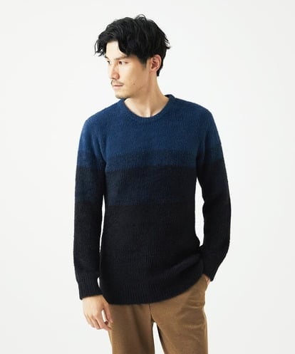 MKFAF25095 MK MICHEL KLEIN HOMME プルオーバーニット / フェザーヤーン
