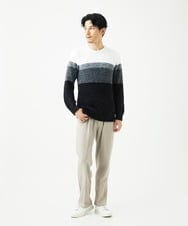 MKFAF25095 MK MICHEL KLEIN HOMME(MKミッシェルクランオム) プルオーバーニット / フェザーヤーン ブラック