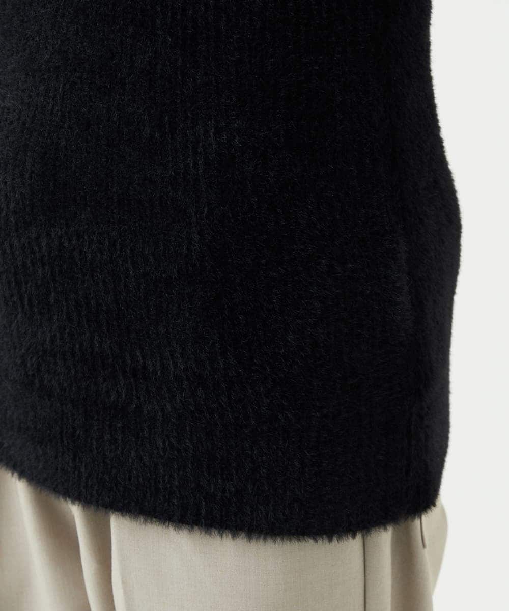 MKFAF25095 MK MICHEL KLEIN HOMME(MKミッシェルクランオム) プルオーバーニット / フェザーヤーン ブラック