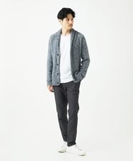 MKFAF26130 MK MICHEL KLEIN HOMME(MKミッシェルクランオム) ショールカラーニット / フェザーヤーン グレー
