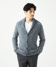 MKFAF26130 MK MICHEL KLEIN HOMME(MKミッシェルクランオム) ショールカラーニット / フェザーヤーン グレー
