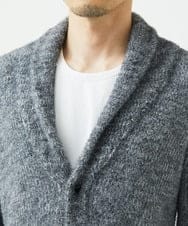 MKFAF26130 MK MICHEL KLEIN HOMME(MKミッシェルクランオム) ショールカラーニット / フェザーヤーン グレー