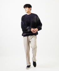 MKFAF81110 MK MICHEL KLEIN HOMME(MKミッシェルクランオム) マーブルシャギーニット ブルー