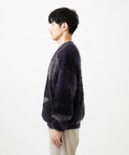 MKFAF81110 MK MICHEL KLEIN HOMME(MKミッシェルクランオム) マーブルシャギーニット ブルー
