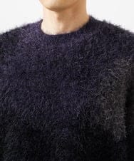 MKFAF81110 MK MICHEL KLEIN HOMME(MKミッシェルクランオム) マーブルシャギーニット ブルー