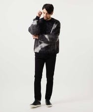 MKFAF81110 MK MICHEL KLEIN HOMME(MKミッシェルクランオム) マーブルシャギーニット ブラック