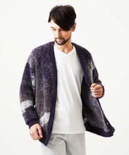 MKFAF82120 MK MICHEL KLEIN HOMME(MKミッシェルクランオム) マーブルシャギーカーディガン ブルー