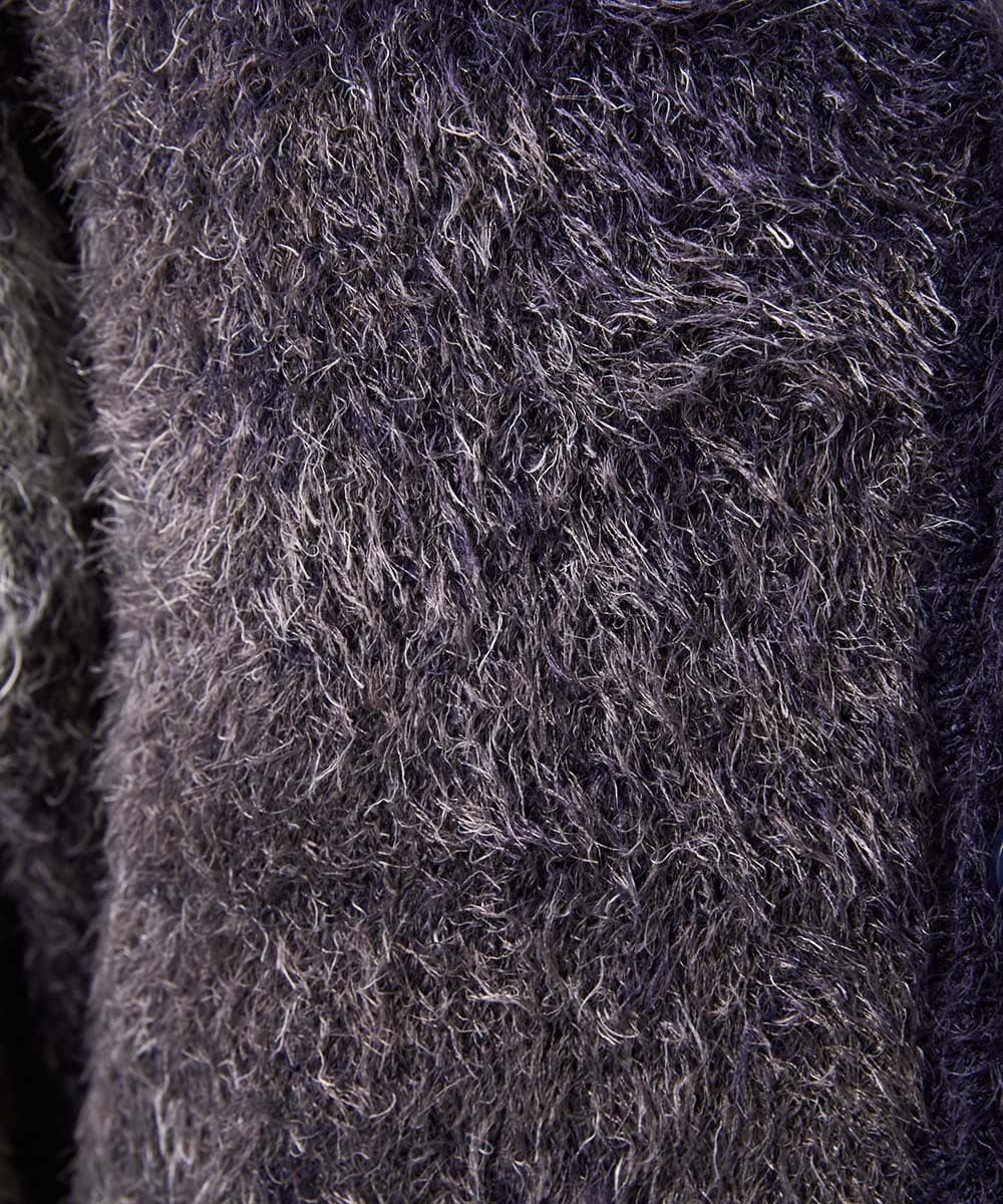 MKFAF82120 MK MICHEL KLEIN HOMME(MKミッシェルクランオム) マーブルシャギーカーディガン ブルー