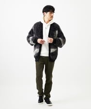 MKFAF82120 MK MICHEL KLEIN HOMME(MKミッシェルクランオム) マーブルシャギーカーディガン ブラック