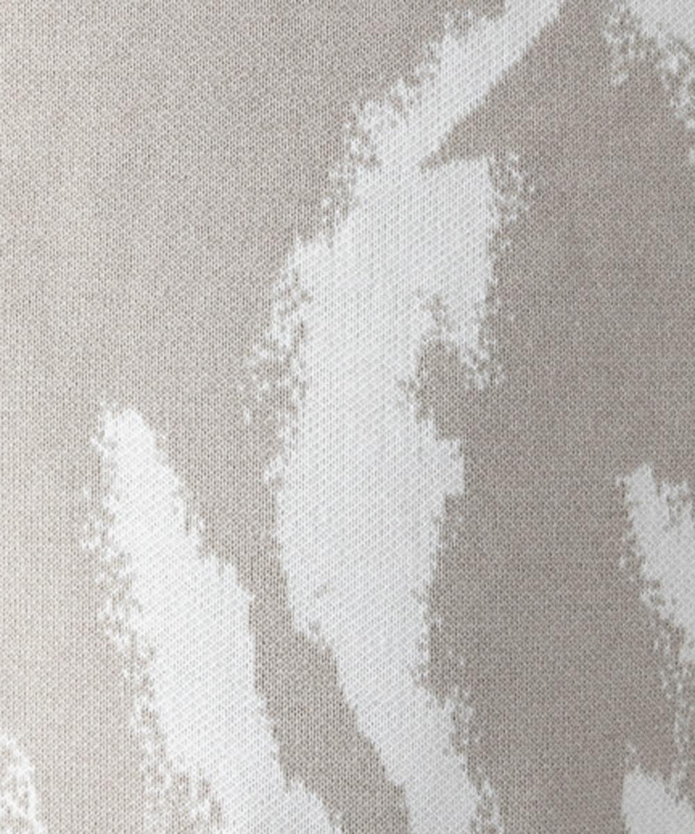 MKFAF85090 MK MICHEL KLEIN HOMME(MKミッシェルクランオム) 【リラックスシルエット/洗える】ジャガードニット ベージュ